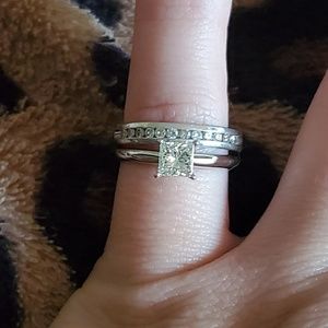 Diamond Wedding Ring and Band